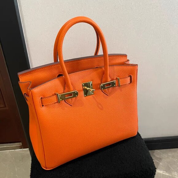 Orange genuine leather wirkin - Picture 1 of 3